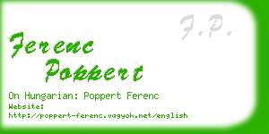 ferenc poppert business card